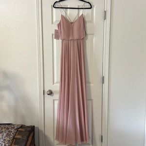 Jenny Yoo Inesse Pink chiffon dress